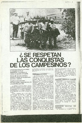 ¿Se respetan las conquistas de los campesinos? (1)