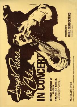Ángel Parra de Chile in concert.