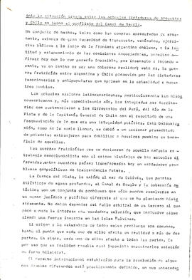 Declaración sobre conflicto Chile-Argentina por el Canal del Beagle (1)