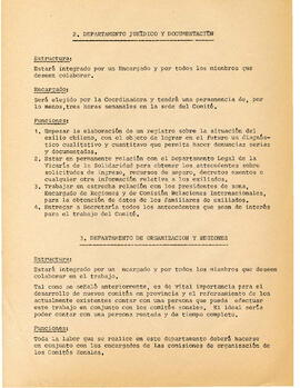 Proposiciones de modificaciones a la estructura orgánica del Comité Pro Retorno de exiliados (20)