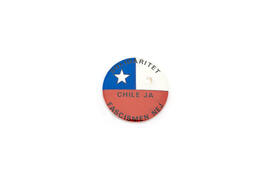 Chapita Solidaritet Chile ja Fascismen Nej