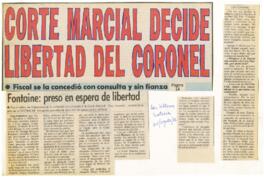 Corte Marcial decide Libertad del Coronel