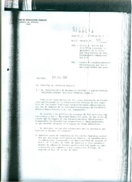 Oficio secreto N° 97 del Ministerio de Educación