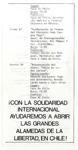 Jornada de Solidaridad con Chile. Agosto 1984. (5)