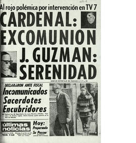 Al rojo polémica por intervención en TVN 7. Cardenal: excomunión. J.Guzmán: serenidad (1)