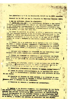 Comisión de derechos humanos de la Naciones Unidas: ¡La más enérgica condena al régimen de August...