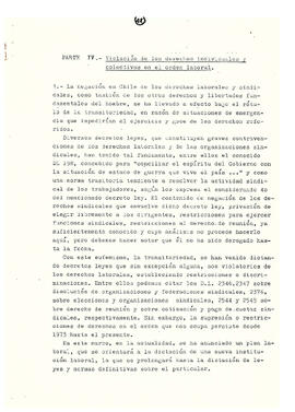 Parte IV.- Violación de los derechos individuales y colectivos en el orden laboral (1)