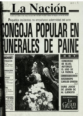 Pequeños incidentes no empañaron solemnidad del acto: Congoja popular en funerales de Paine (1)