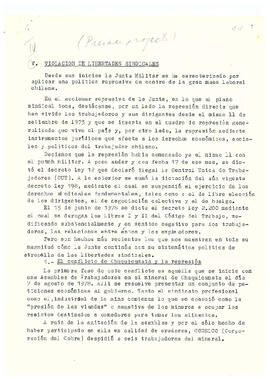 V. Violación de libertades sindicales (1)