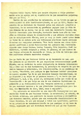 Violación de principios y tratados internaciones por la junta militar en relación con los derecho...