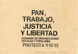 Pan, trabajo, justicia y libertad…