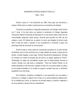 Biografía de Patricio Munita Castillo