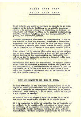 Los Detenidos Desaparecidos. El capítulo más dramático de la tragedia chilena. (2)
