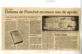 Banco Riggs: Defensa de Pinochet reconoce uso de apodo