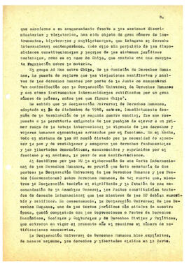 Violación de principios y tratados internaciones por la junta militar en relación con los derecho...