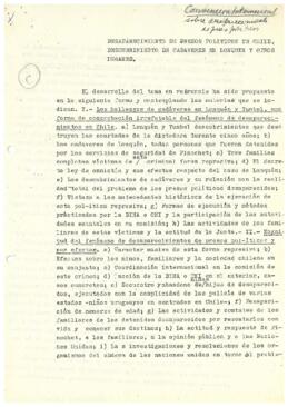 Desaparecimiento de presos políticos en Chile, descubrimiento de cadáveres en Lonquén y otros lug...