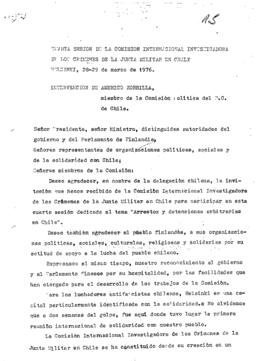 Intervención de Américo Zorrilla