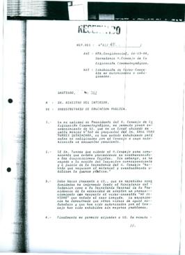 Oficio reservado  N° 48