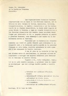Excmo. Sr. Embajador de la República Francesa