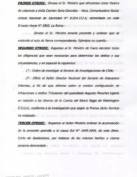 En lo principal: Querella por los delitos que se indica (8)