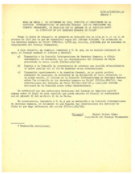 Información suplementaria presentada por la Organización de Estados Americanos en carta de fecha ...