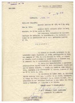 Decreto creación de la Vicaría de la Solidaridad