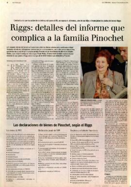 Riggs: Detalles del informe que complica a la familia Pinochet