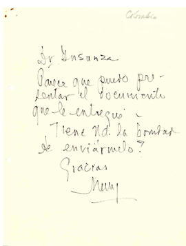 Dr. Insunza: Parece que puedo presentar el documento que le entregué. (1)