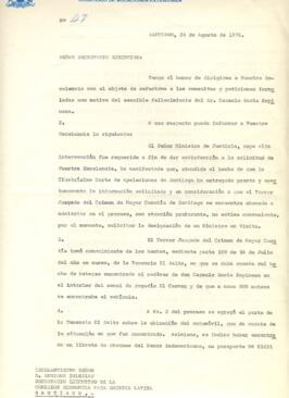 Carta al secretario ejecutivo de la Comisión Económica para América Latina