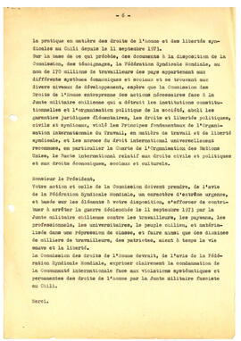 Declaration de M. de Angelini, representant de la federation syndicale mondiale a la 3la session ...