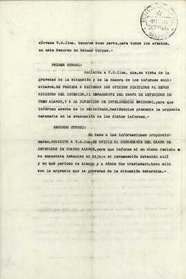 En lo principal: Se hace parte en recurso de Amparo. (3)