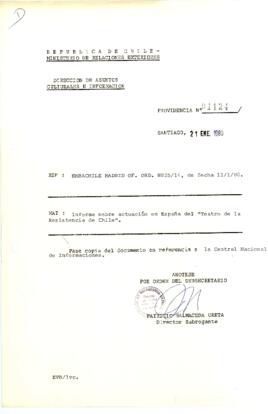 [Memorandum N°01124 - Ministerio de Relaciones Exteriores - Dirección de Asuntos Culturales e Inf...