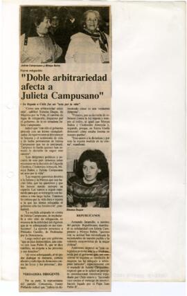 "Doble arbitrariedad afecta a Julieta Campusano"