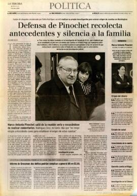 Defensa de Pinochet recolecta antecedentes y silencia a la familia