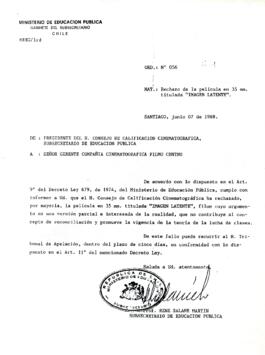 Ord N° 56. De acuerdo con lo dispuesto en el art. 9° del Decreto Ley ...