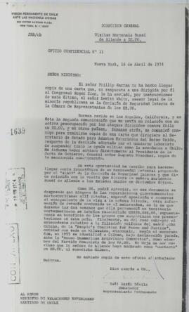 Oficio Confidencial Nº 11