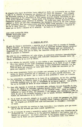 El abogado Luis Ángel Santibañez Pezoa entregó en Chile una declaración con su firma y cuño de la...