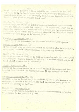 Resumen de la información relacionada con los Consejos de Guerra (10)