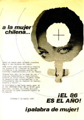 A la mujer chilena...¡El 86 es el año! ¡Palabra de mujer!