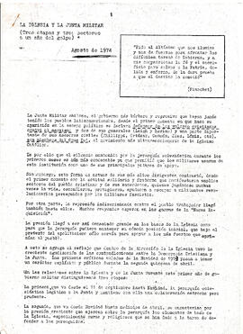 La Iglesia y la Junta Militar (1)