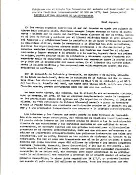 América Latina: Soldados de la Dependencia