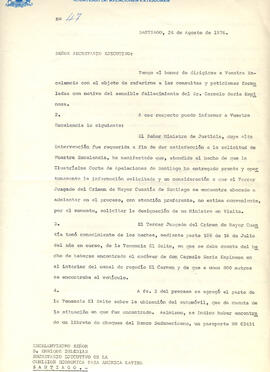 Carta al secretario ejecutivo de la Comisión Económica para América Latina (1)