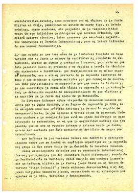 Violación de principios y tratados internaciones por la junta militar en relación con los derecho...