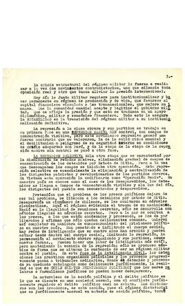 Anexo Num. 1. Declaración: Los prisioneros políticos de Chile a la comunidad internacional (5)