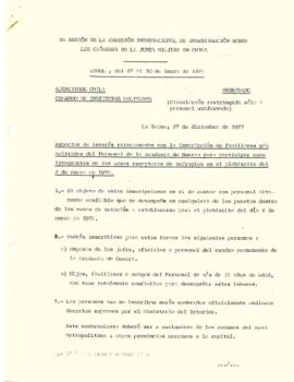 5a. Sesión de la Comisión Internacional de Investigación sobre los Crímenes de la Junta Militar d...