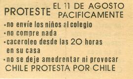 El 11 de Agosto proteste pacificamente…