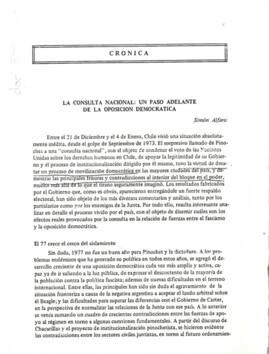 La consulta nacional: un paso adelante de la oposición democrática