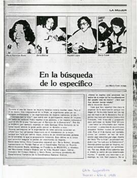 En la búsqueda de lo específico