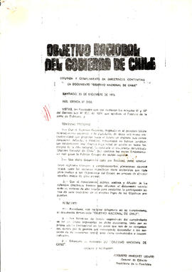 Objetivo Nacional del Gobierno de Chile (Dictadura) (1)