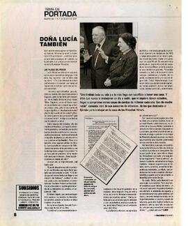 Muy rica: documentos del Riggs Bank muestran que lucía Hiriart giró en el 2002 medio millón de dó...